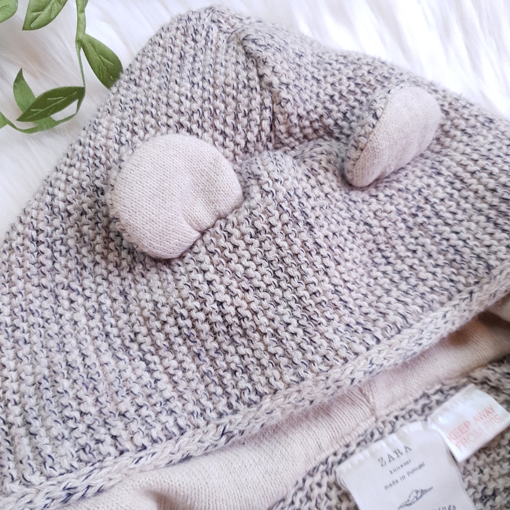 ZARA Baby Girl Hoodie Jacket Knitwear 18-24M - Picture 3 of 7